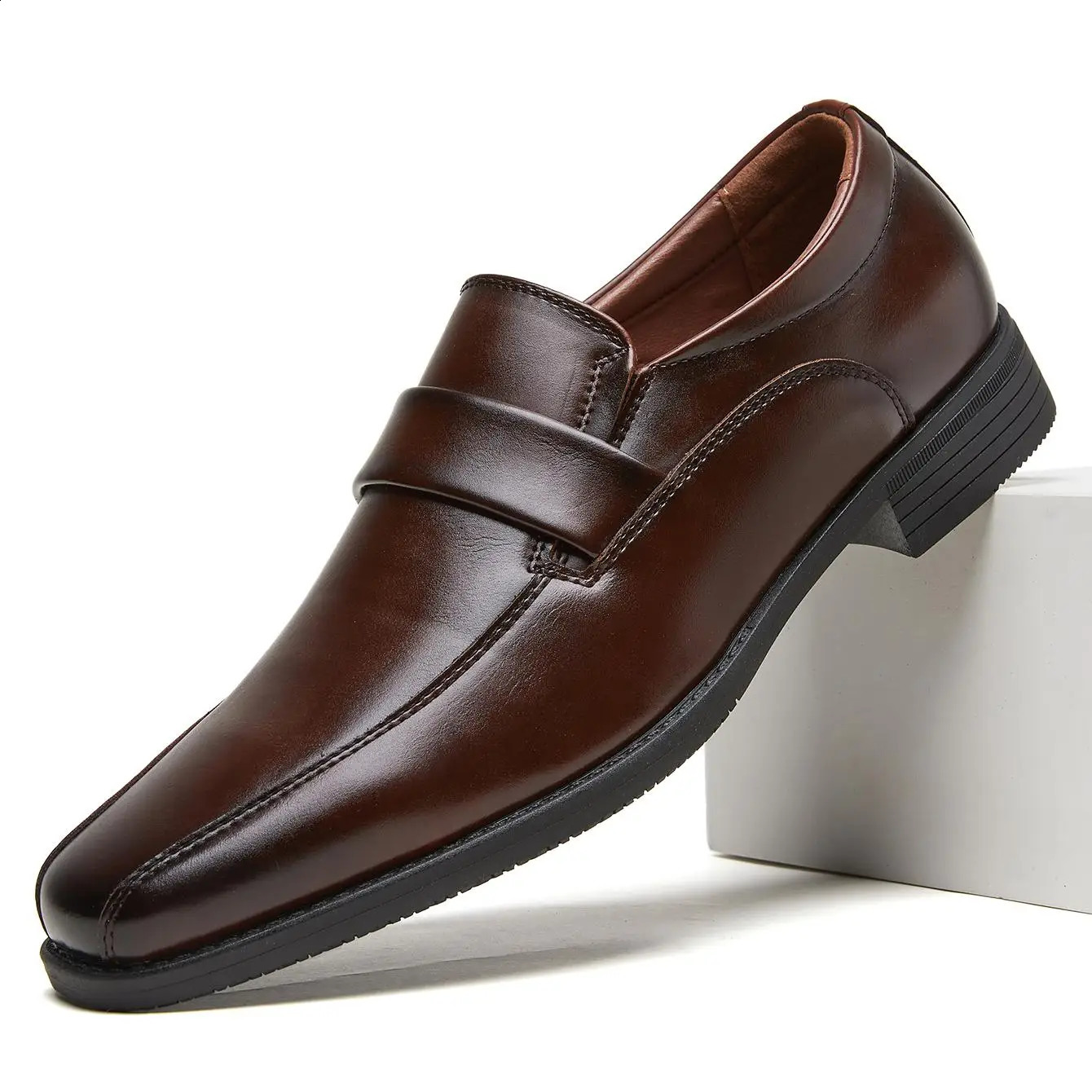 Desai Mens 2026 Autumn Slipon Loafer Leather Shoes Penny Strap Business Formal Office Daily Footwear 260917