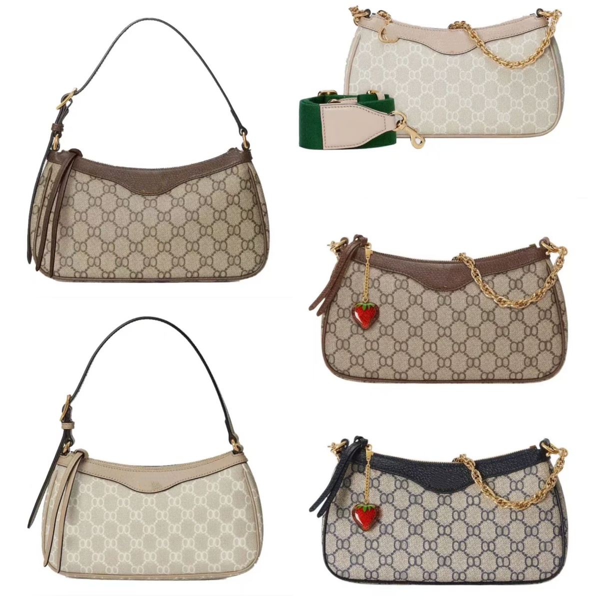 Designer bag shoulder bag luxury high quality woman wallet brown fashion classic handbag womens ophida crossbody hobo underarm purse flap half moon