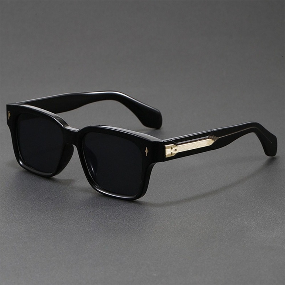 Light Luxury High Street Square Frame Sunglasses With Niche Metal Details On The Temples Suitable For Both Men And Women J260916