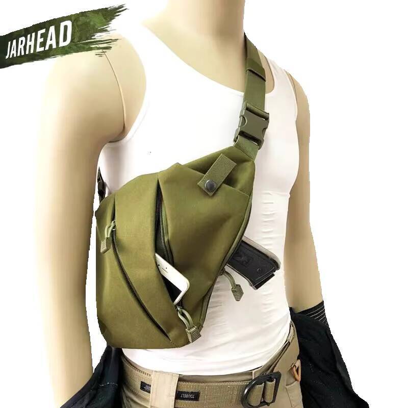 2026 New Outdoor Bags outdoor Tactical Storage Gun Holster Shoulder Men Anti Theft Chest Bag Nylon Sports Hunting Crossbody Pistol 230524 Free Shipp