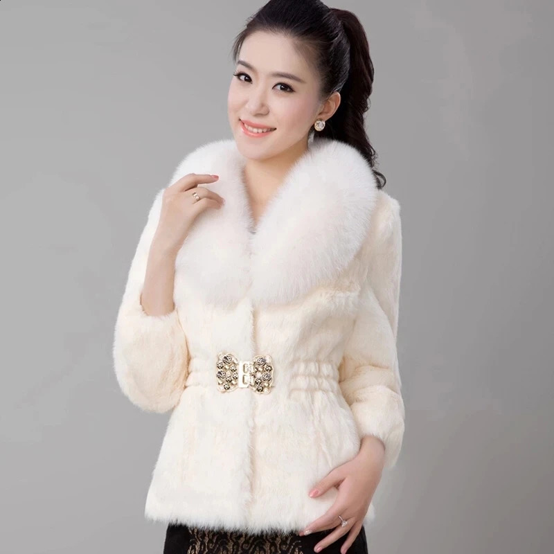 Short Fur Coat Women Jacket 2024 Autumn Winter Rabbit Hair Korean Loose Thin Large Collar 260915