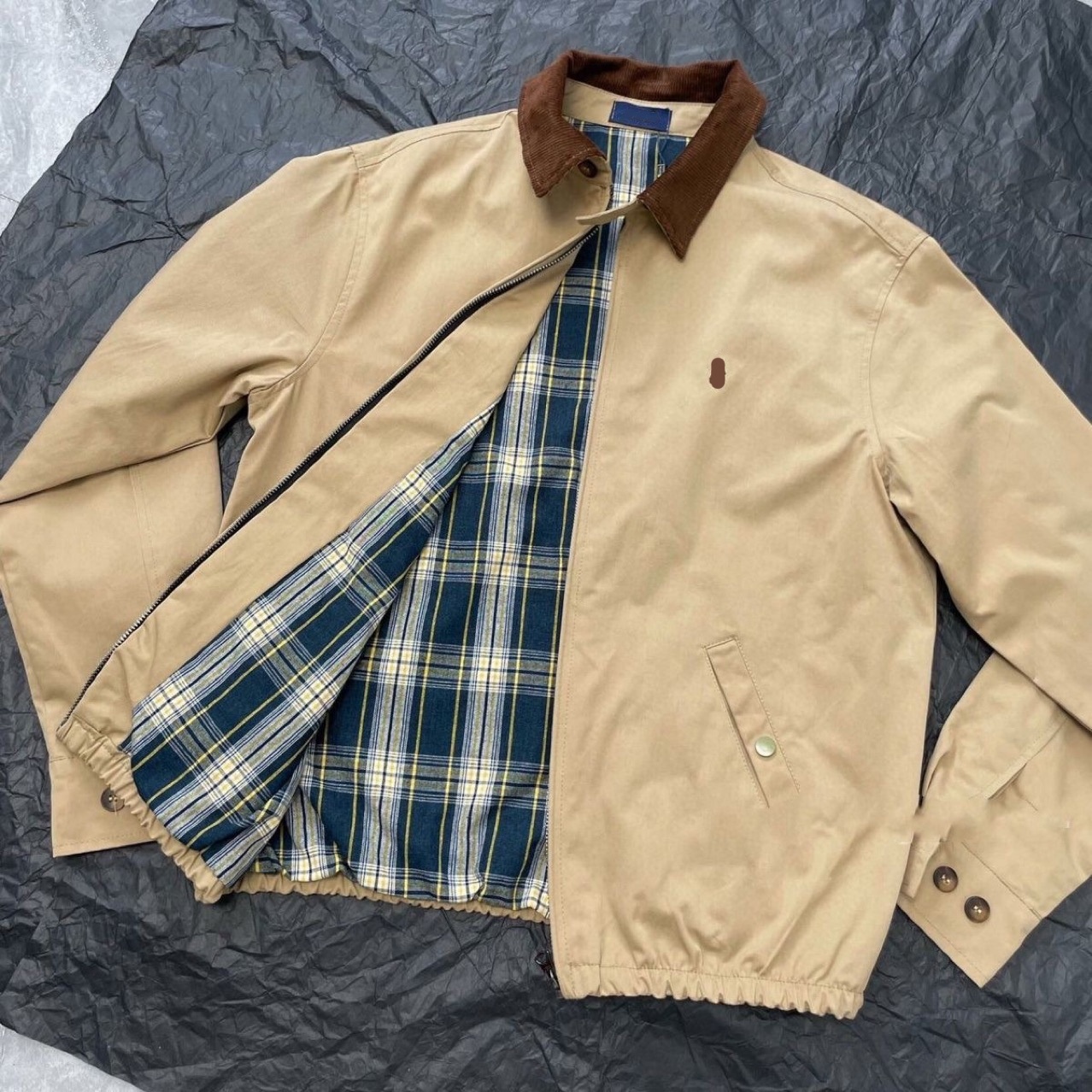 Designer ponyleren jack voor heren, effen reverskraag, kunstleer, jas met volledige ritssluiting en lange mouwen, Amerikaans vintage jack