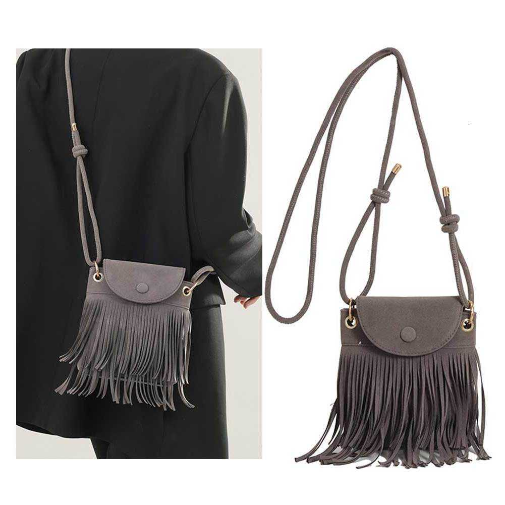 Bag Fringe Shoulder Design Crossbody with Adjustable Strap Leather Shoulder Bag Trendy Versatile for Women for Autumn and Winter H260916