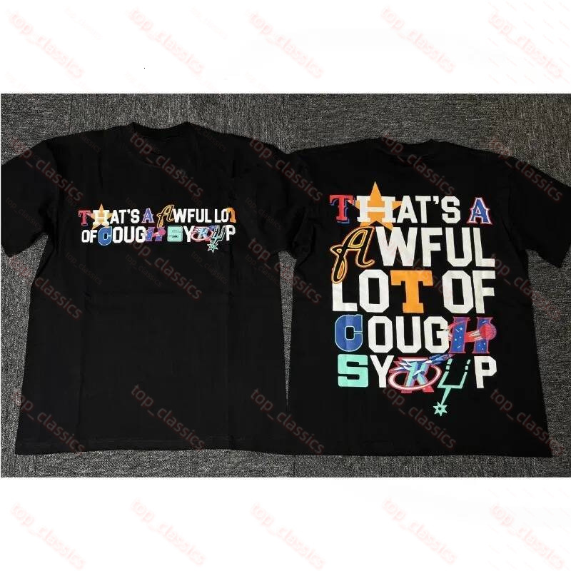 Awful Lot Of Caugh Syrup Tshirt Designer T Shirts High Quality Cotton Cough Syrupshirt Tshirt Crew Neck T Shirt Short Sleeve Street Fashion Men T Sh