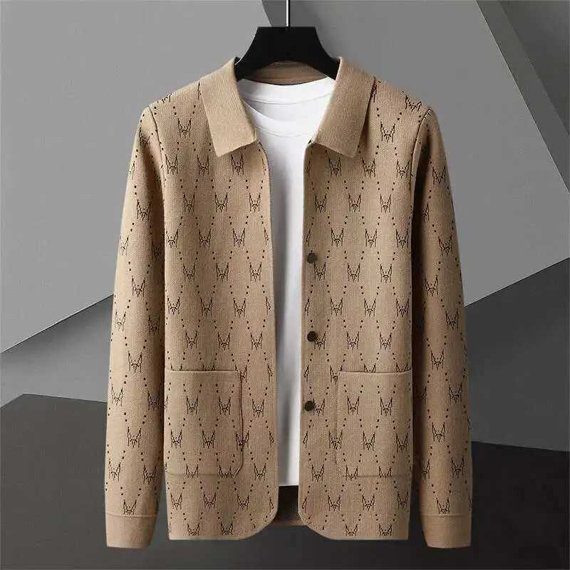Autumn Fashion Knit Cardigan Jacket Men Sweaters Full Printing Sweter De Hombre Korean Coat Designer Q260915