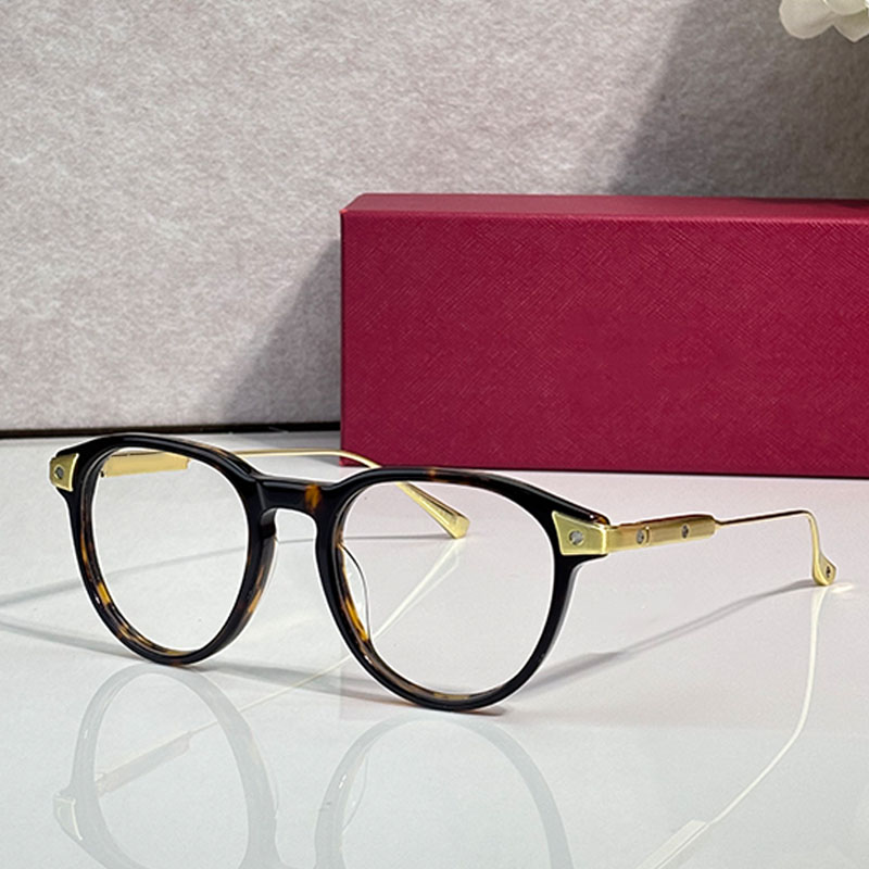 CT0671OA Fashion designer sunglasses acetate tortoiseshell round frame metal rivets round legs mens womens optical glasses workplace business daily
