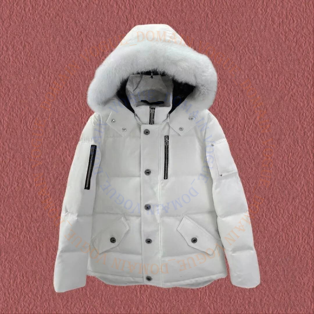 Moose Designer Parkas Jackets Mens Outdoor Windbreakers Puffer Short Parka Down Jacket Removable Fur Collar Unisex Loose Fit Winter Thick Warm Coat