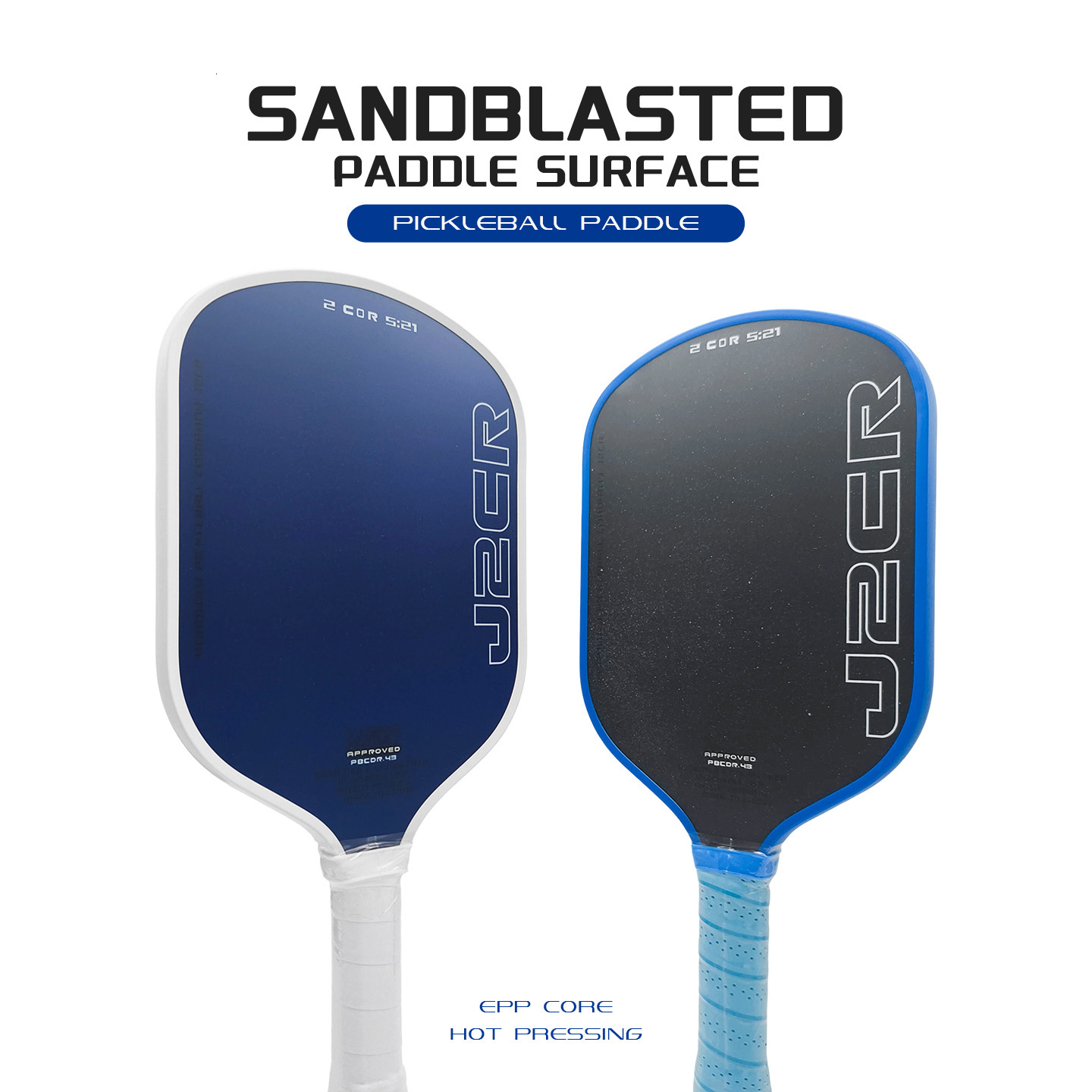 Honolulu J2CR Pickleball Paddle Gen5 Hot Press Foam Inner Core CFC Carbon Fiber Sandblasted High Spin Wide Body Racket USAPA App J260916