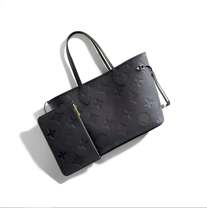 2pcs High qualitys Women bags Luxurys Handbags Ladies Designer Composite Bags Lady Clutch Bag Shoulder Tote Female Purse Wallet Handbag MM size11