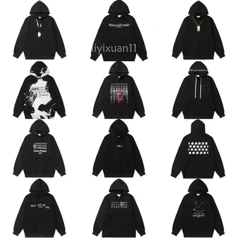 Designer mm6 hoodie Mens hoodie Digital Pattern Round Neck MM6 Short Sleeve Fashion Hip Hop loose sleeves Pullover T shirt Luxurys Fashion Tops mm6