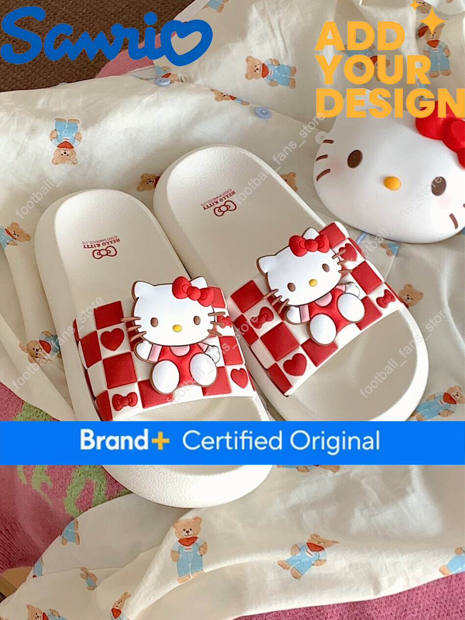 Thin Strap Sanrio Ip Collaboration Slippers for Women, Summer Cute Hello Kitty Cinnamoroll Thick-Soled Non-Slip Sandals