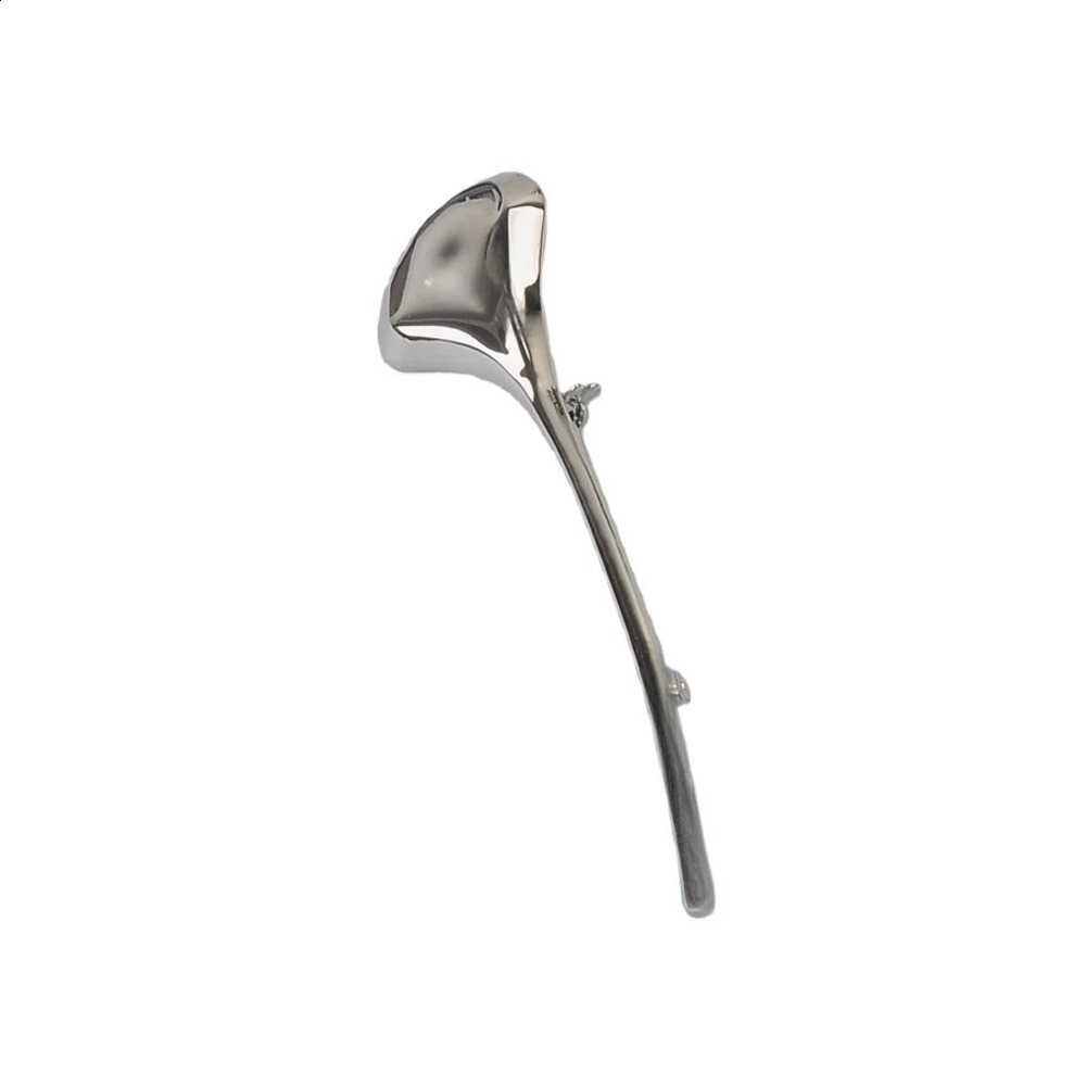 Ginkgo Fashion Glossy Metal ShAPe Piercing Clip Pin Brooch for Women Men Coat Jacket AccESSories Personalized Suit Corsage J260915