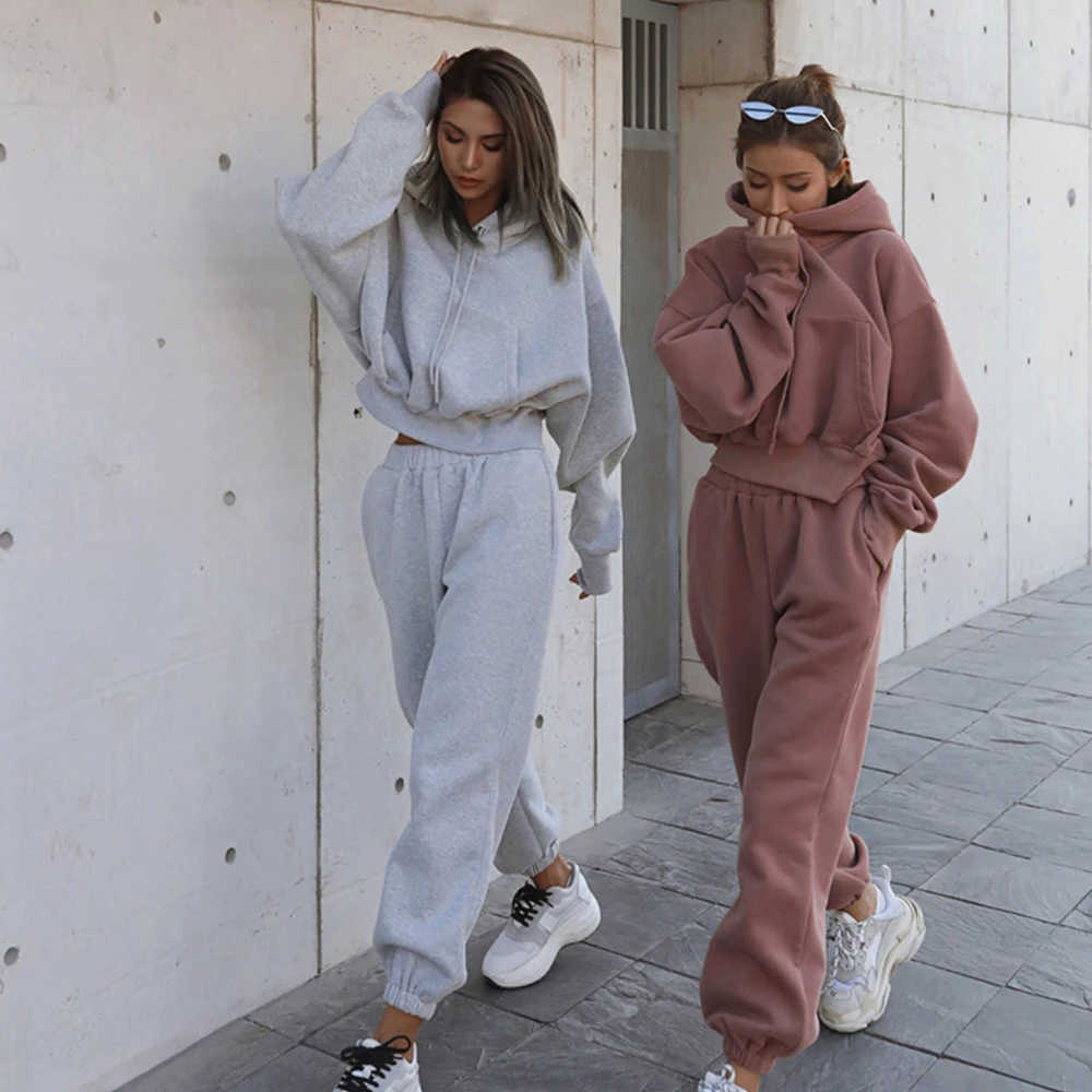 Autumn 2024 Winter Women's New Long Slved Hat Casual Sweater Coat Women's Sports Set S26091680NS