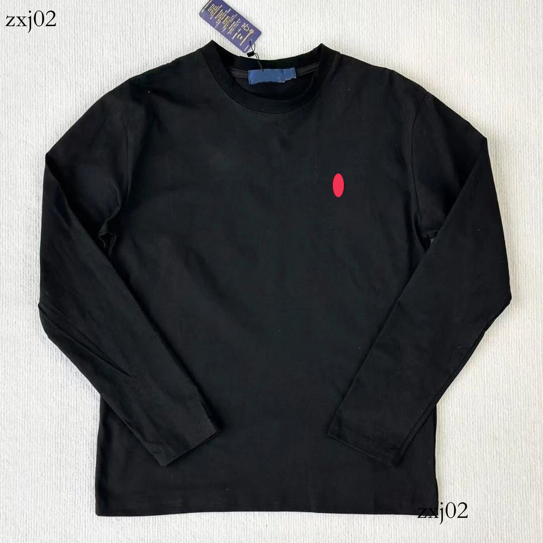 Rolphy Laurener Long Sleeve Men Designer Solid Color Pony Embroidery Loose Fit T Shirt Formal Pullover Autumn Cotton High Street Ralf Shirt Laurnen