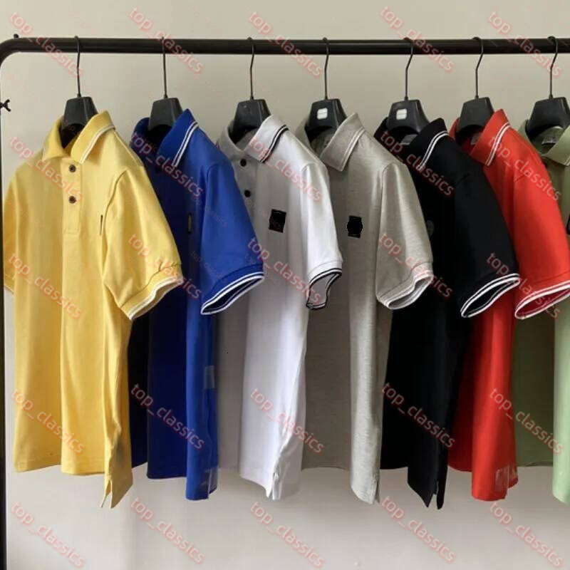 Mens Topstoney Tshirts Classic Rhinestone Polos Short Sleeved Summer Letter Embroidery T Shirts Casual Cotton Men Stone T Shirts Black White Size M