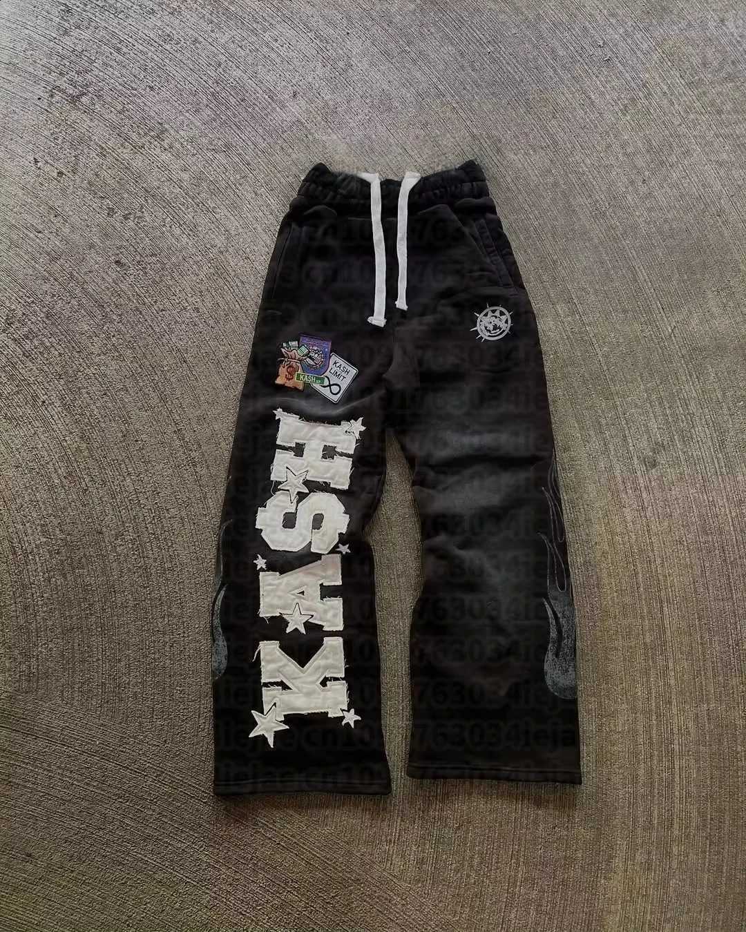 Trends 2026 Summer New Fashion Pants High Street Ins Trendy Men's and Women's Loose Straight Tube Embroidered Pants D260916