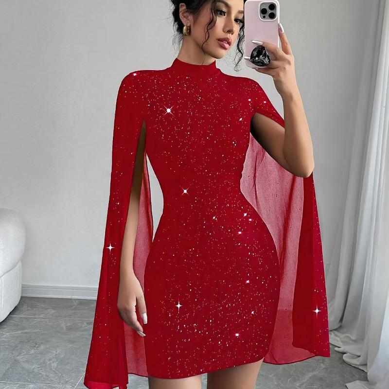 Designer Halter Bodycon Glitter Skater Mini Robe Femmes Dos Nu À Volants Courte Fête Cocktail Robes De Bal Brillant Imprimer Moulante Col Haut La