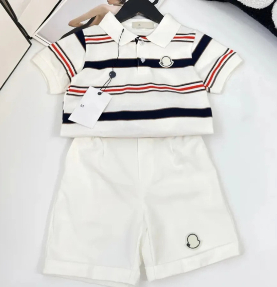 Kids Boys Designer Clothes Toddler Boy Polo T Shirt Shorts Pants 2Pcs Children Summer Casual Daily Wear Outfit Set Size 90CM-170CM 6AD