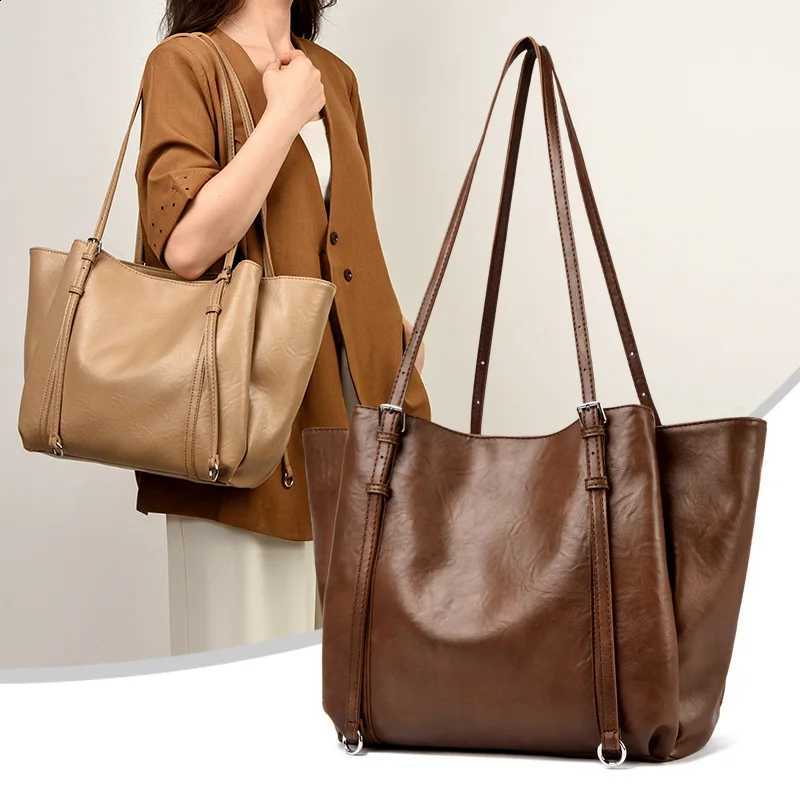 Designer Tote Leather Large Soft Bag with Lg Strap Casual Shoder Purse Slouchy Hobo Handbag for Wen Work Travel Shopping Daily Use J260916
