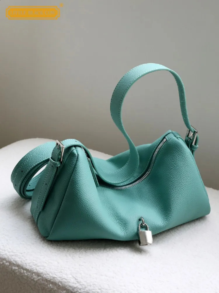Office Ladies Single Shoulder Armpit Bag Elegant Genuine Leather Handbag Soft Cowskin Pillow Casual Fashion Women Crossbody Bags 260915