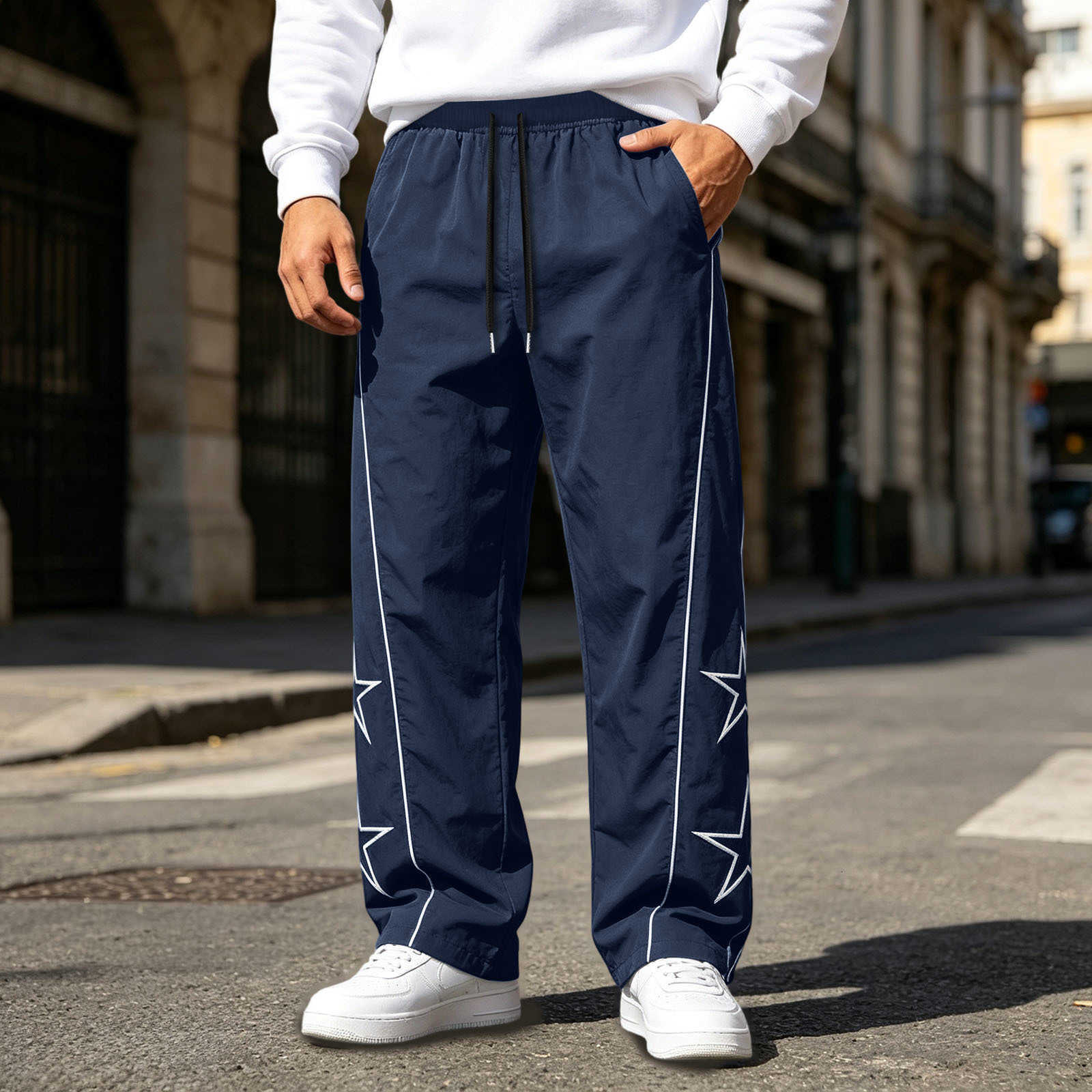 Color Men's Casual Trousers Solid Simple And Stylish Suitable For Wear Business Trips And Commuting Warm Comfortable D260916