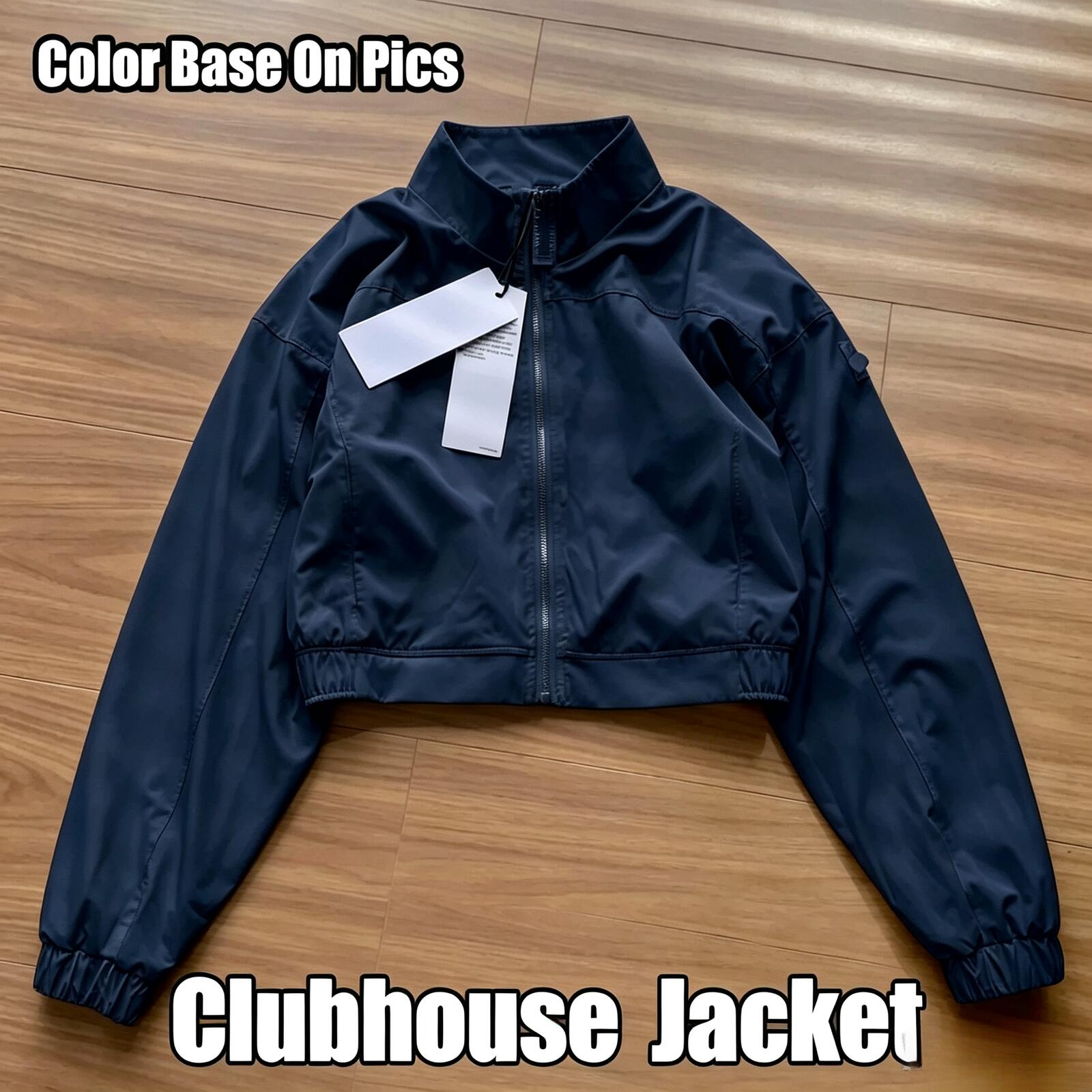 Women Designer Navy Clubhouse Jacket Cropped Quarter Corset Alumni Pullover Short Fan Favorite Full Zip Jacket Long Sleeve Pocket Sports Fitness Gym