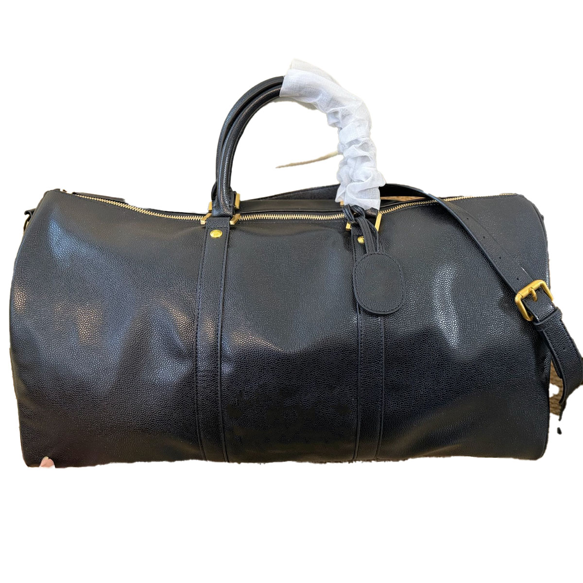 Luxury Leather Duffle Bag for Travel & Gym Womens Large Weekender with Shoulder Strap 2 Sizes Multi-Color 53x26cm/35x20cm
