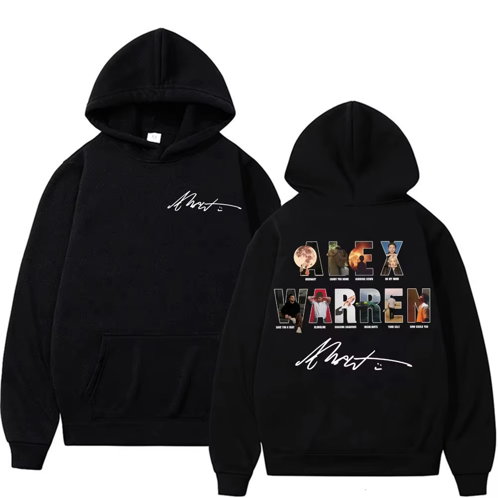 Alex Warren Album Song Titles Music Merch Hoodie Men's Women Fashion Retro Long Sleeve Pullover Winter Casual Fleece Sweatshirts 26L0916