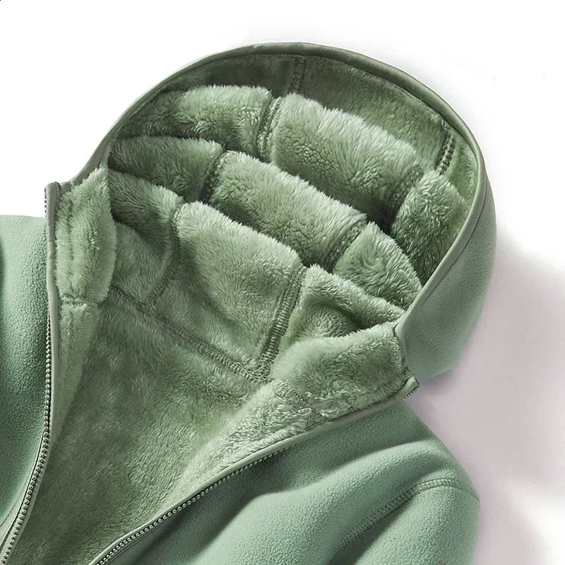 Kawaii Japanese Korean Fashion Winter Streetwear Zip-up Double-sided Polar Fleece Hoodies Women Men Harajuku Hiking Sweatshirts 260916