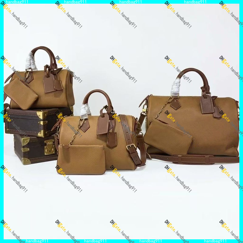 Designer Bag SP P9 25cm 30cm 40cm Luxury Boston Bag Apricot brown Totes Handbag Cowhide Shoulder Bags Crossbody Bag 10A TOP Mirror Quality Handbag P