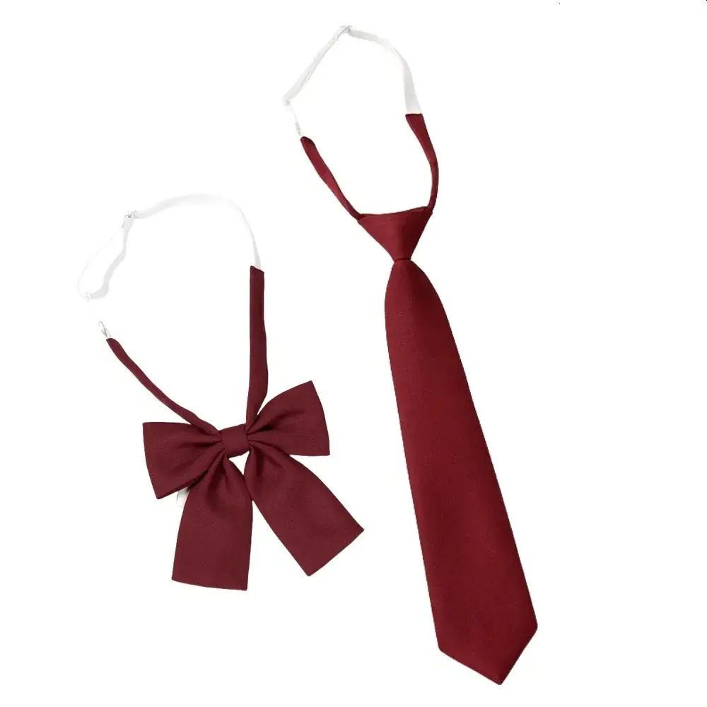 Men Women Formal Bow Tie Neck Accessory selftie handtying Lazy JK Small Necktie Bowtie For Student Basic Style School Uniform Classic Solid Bow Ties