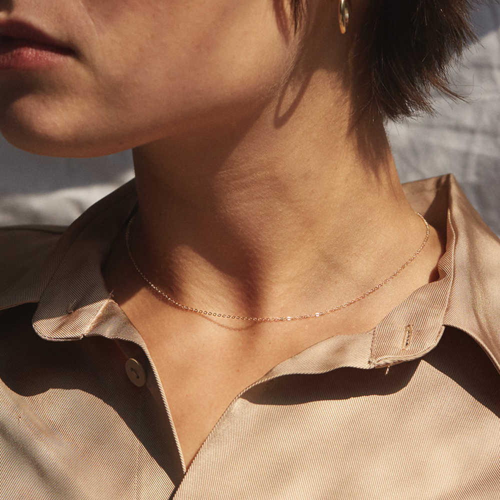 Necklace Fine Chain Stainless Steel Gold Color Pendants Short Long Statement Women Colar Gift Stainless Steel Jewelry WholesaleT260916