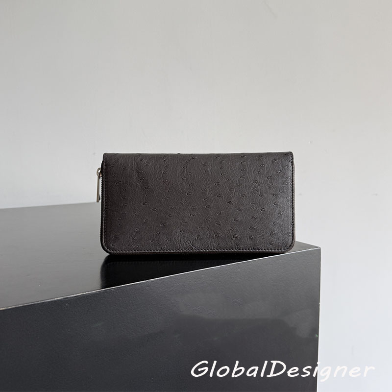 10A, Master Handheld Genuine Leather Wallet, Unique Natural Pearl Grain, Lightweight & Large Capacity, Elegant Long Zipper Purse for Men & Women Dai