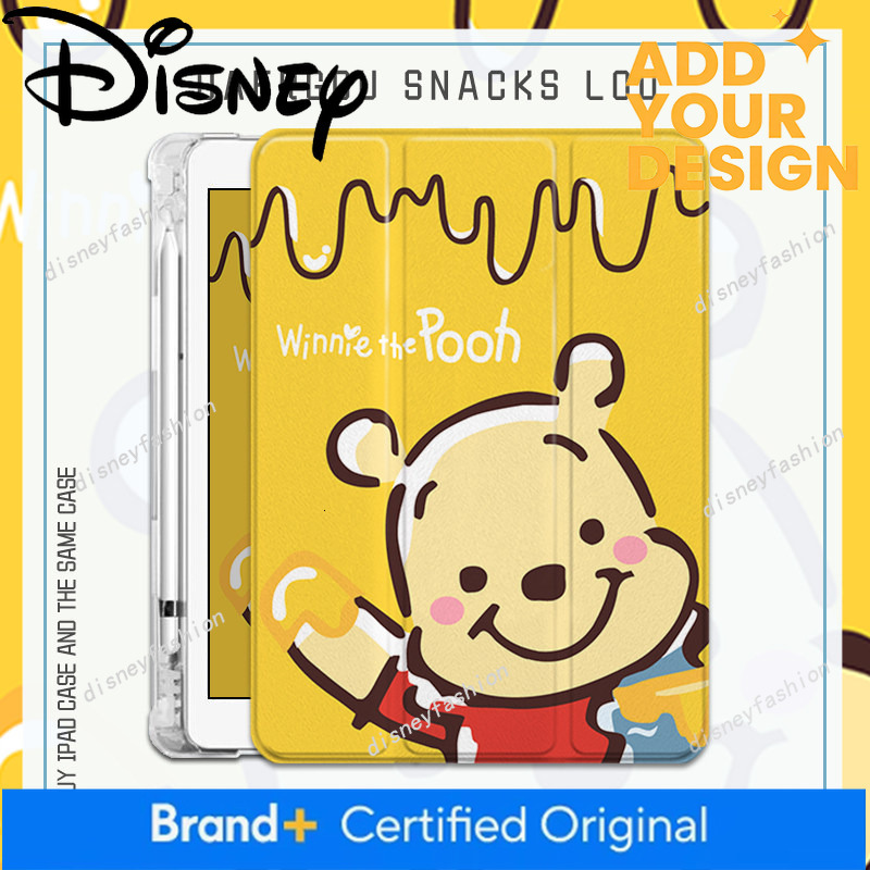 Winnie the Pooh Is Suitable for 2022 Apple 8Th Pro 11in Tablet 9Th Tri-Fold 56 Protective Case Air5 with Pen Slot 2270 New Model iPad 5Th 6Th Genera