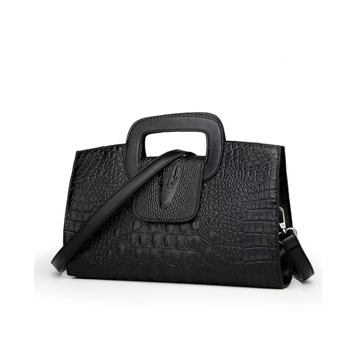 TB BHULAMTE Fashionable, Minimalist, Versatile Ins-Style Cross-Border Women's Bag, New Crocodile-Patterned Handbag, European And American Embos