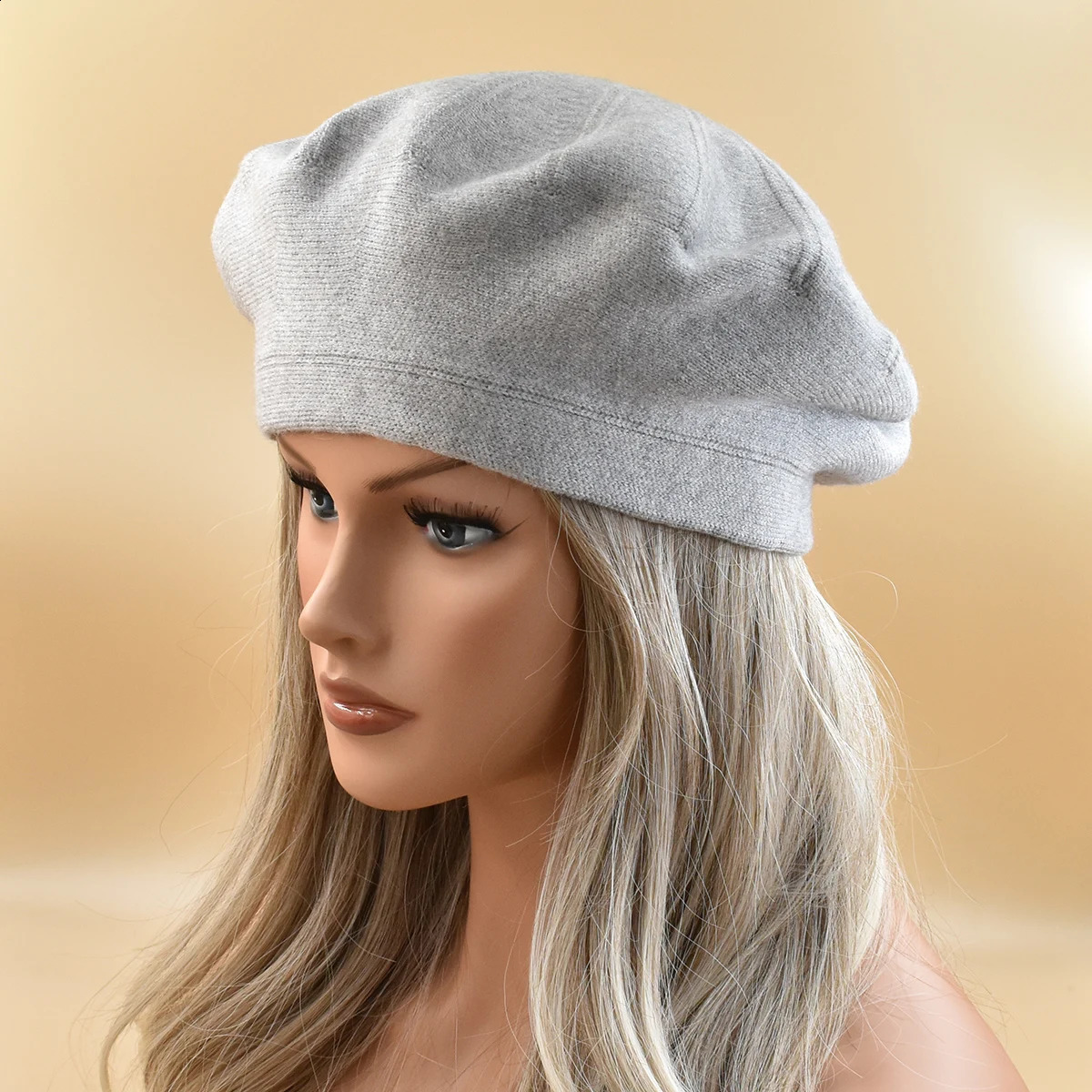 Women Beige Black wine red Beret Wool knitted beret Solid Color Hat Female Sweater comfortable warm beret Striped cap 260916