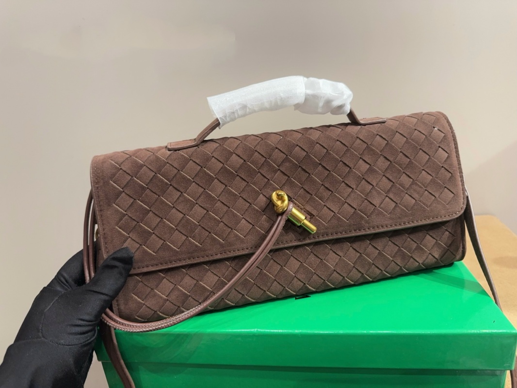 Classic BV bags Andiamo suede long woven handbag Envelope wallet women Fashion shopping shoulder bag crossbody messenger bag briefcase designer bask