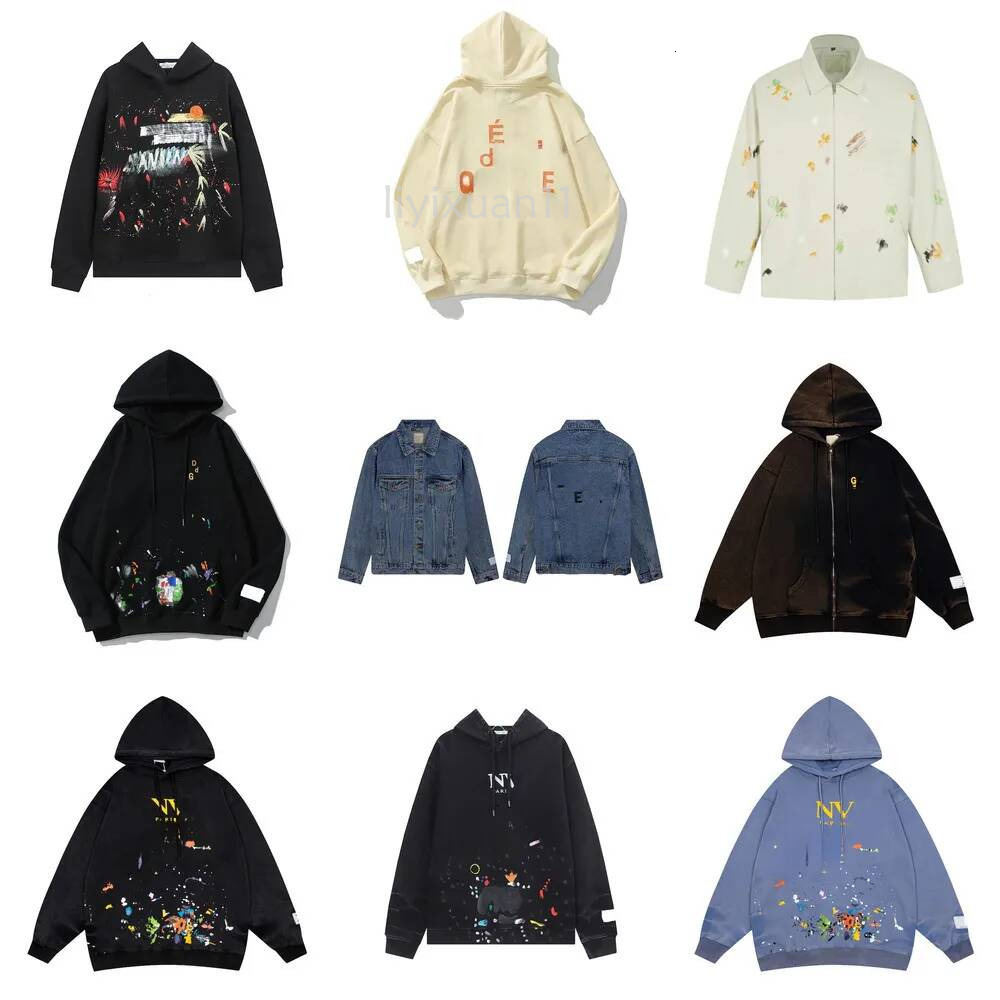 Designer Gallerness Hoodie Men Jacket Women's Gallerness Hooded Coat Luxurious Casual Letter Print Camo Zipper Jacket Fashion Streetwear Top Si