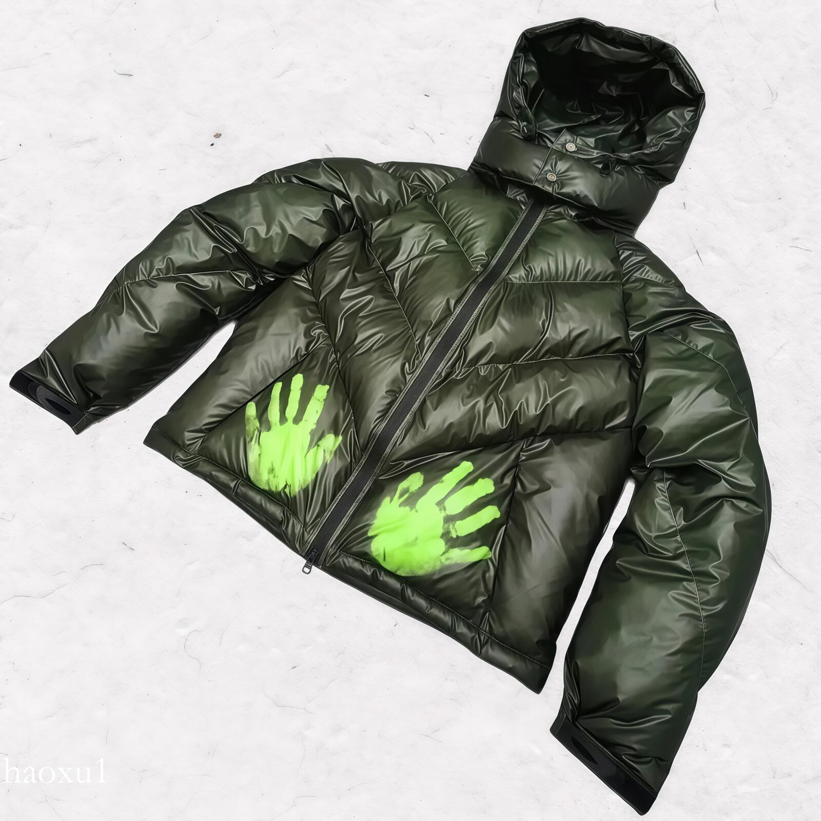designer Mertra puffer jacket hoodie Waterproof windbreaker Change characters when encountering water hoodie tracksuit Temperature sensitive color u