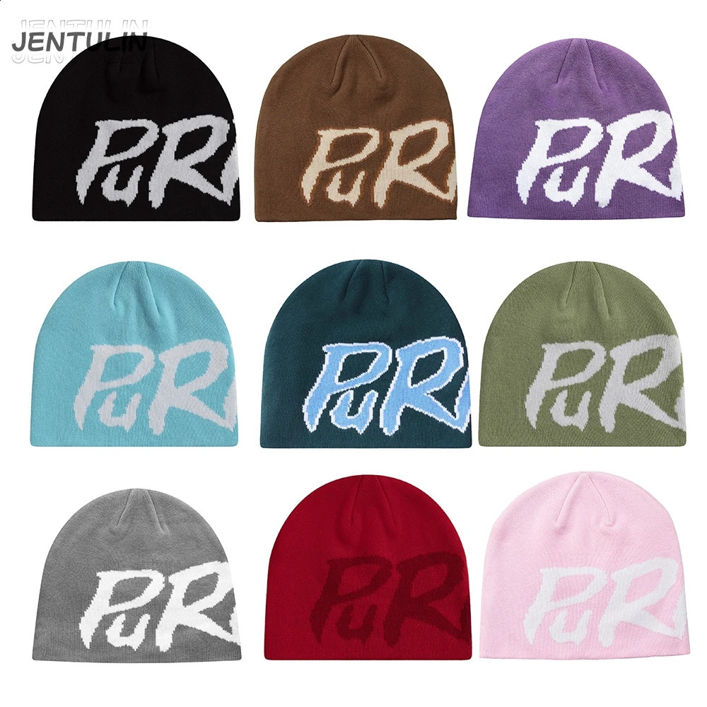 Y2k Women Caps Knitted Beanies Funny Letter Hat For Men Y2k Streetwear Winter Fashion Kpop Vintage Gothic Warm Hip Hop Unisex BF260915