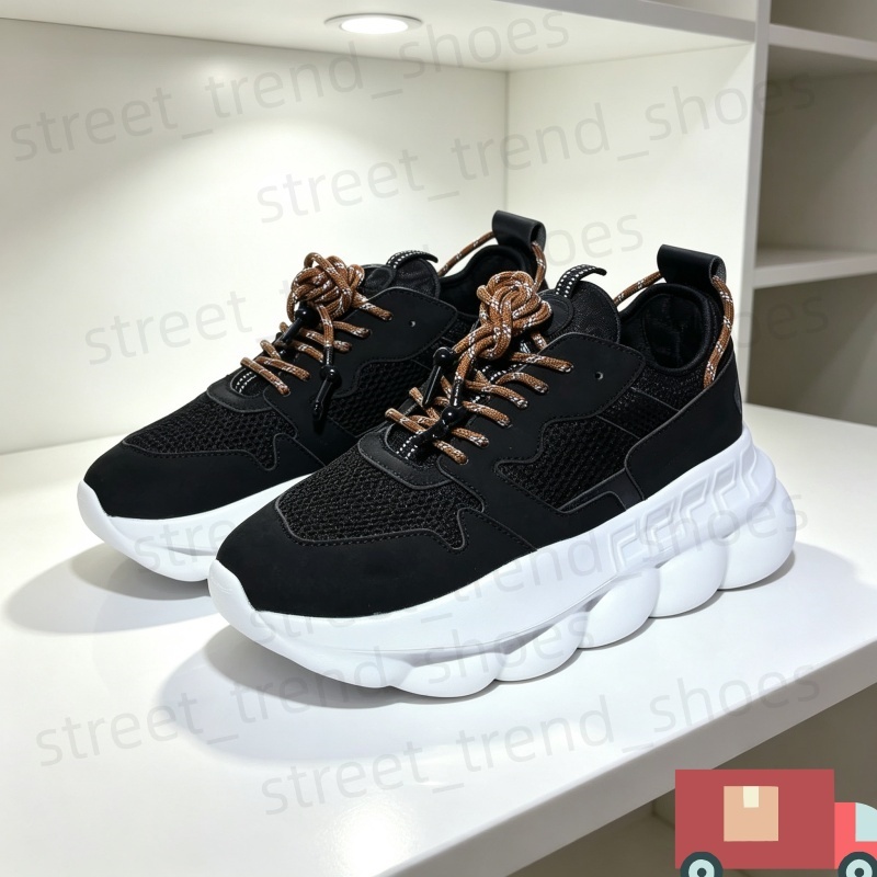 Chain Reaction shoes for men women platform sneakers Rubber Suede Triple Black White Bluette Red mens casual trainers Plat OG designer Shoes k1