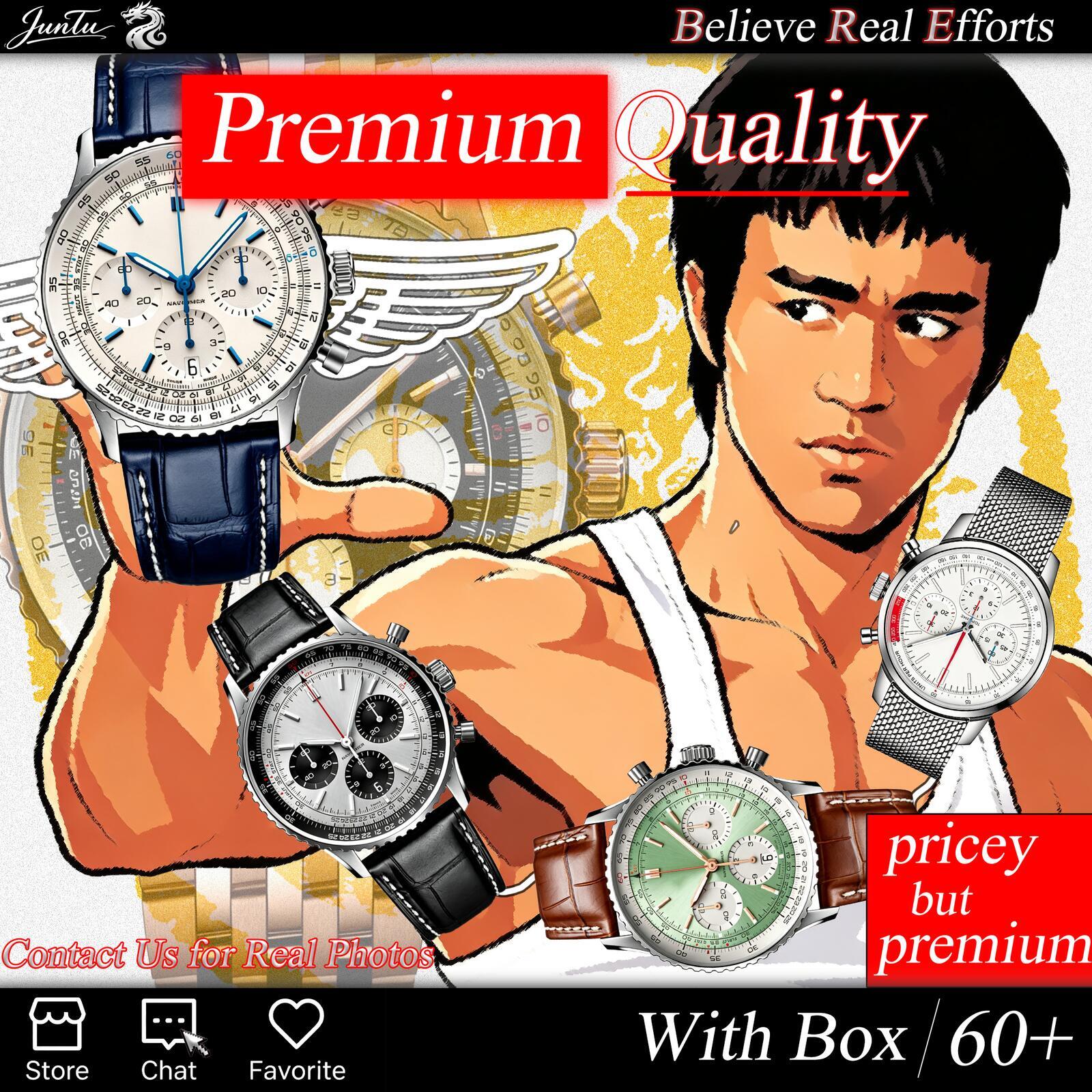 2027 New Mens Automatic/quartz Chronograph Watch BR Watch Sapphire Crystal Glass Stainless Steel/leather/rubber Strap Free Shipping With Gift Box a6