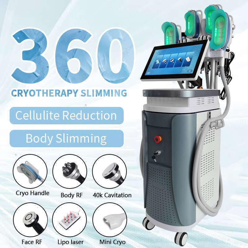 Vertical Upgrade 9 In 1 360 Non-Invasive Cryolipolysis Body Slimming Effective Fat Removal Cryo Cupping For Double Chin Removal RF Cavitation Machin