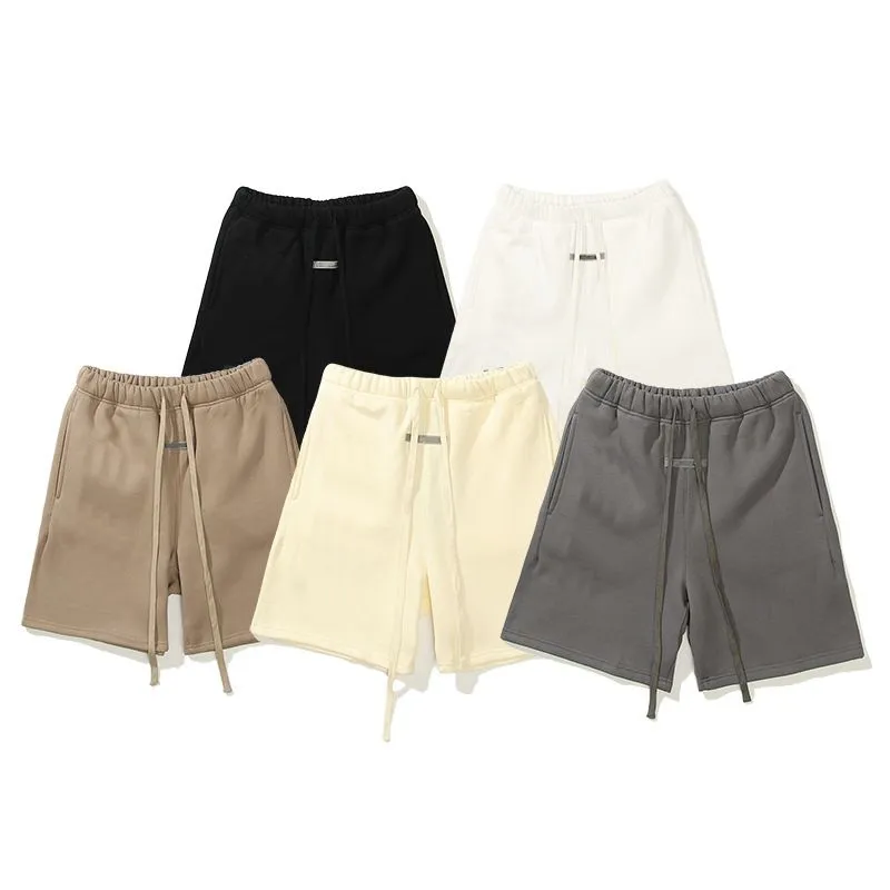 High-quality 350G heavyweight casual men's shorts, fleece-lined and thickened, essential designer summer must-have shorts.