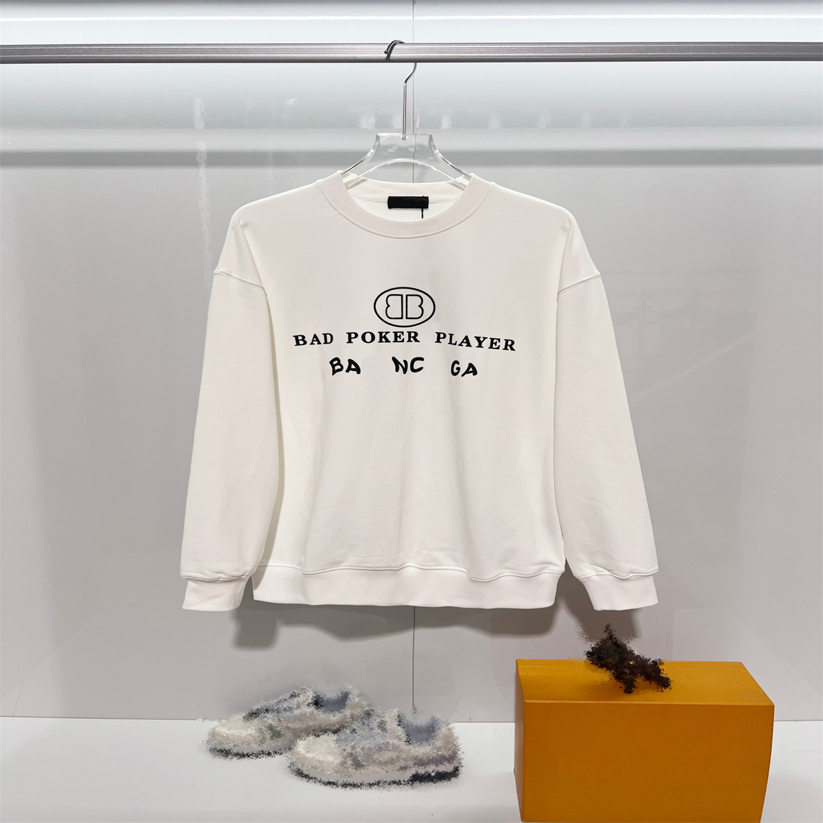 Men's Plus Size Hoodies & Sweatshirts in autumn / winter 2025 knitting machine Custom jnlarged detail crew neck cotton M6916w12