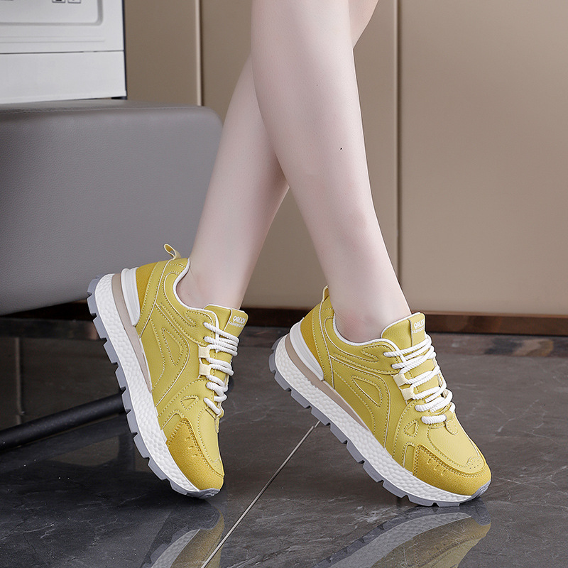 Soft-Sole Women's Designer Sneakers Autumn New Hot Sale Platform Running Fashion Comfortable Height Increased Casual Shoes 7272