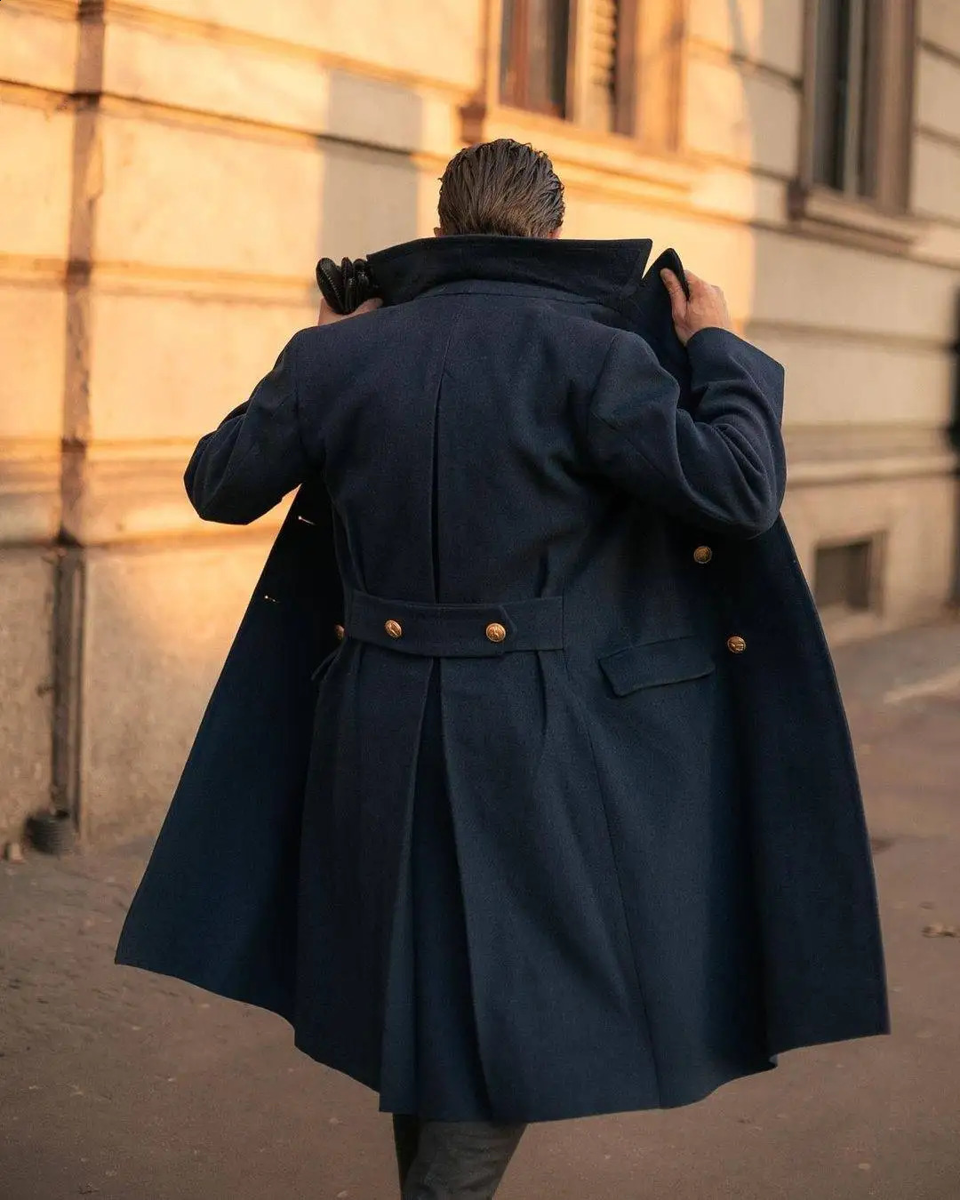 Wool Blend Coat Men Fashion Over Jacket Double Breasted Checkered Business Long Overcoat Plus Size Warm Formal Business Tailored 260916