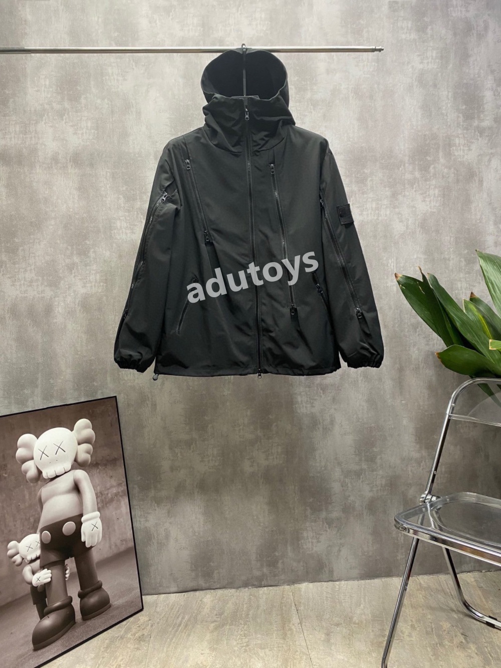 2026 Designer Standones Men's Hooded Windbreaker Jacket Reflective Line Design Loose Outdoor Rain Compass Sleek Coat 10 quality Breathable Wind