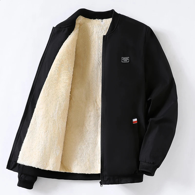 Fur Men's Casual Long Sleeve Zipper Baseball Collar Windbreaker Jacket Chic And Trendy Regular Fit Jacket For Autumn Winter 260916