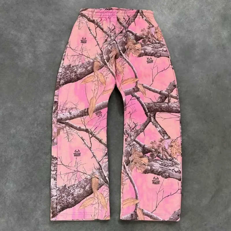 Pattern Y2K Camouflage Streetwear Men Printed High Street Hip Hop Sweatpants Oversized Unisex Pink Camo Baggy Pants Women Gothic D260916
